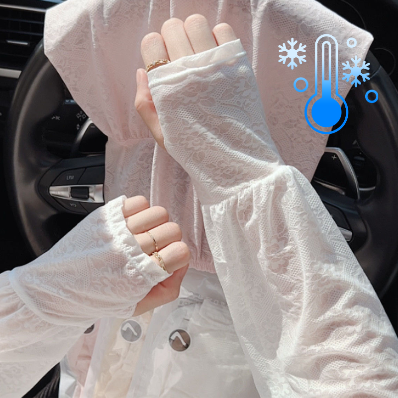 πβοΈ Ice Lace Sun Sleeve! UPF50+ Cooling 5β. Stylish Sun Protection for Arms π - Image 4