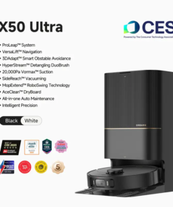 DREAME X50 Ultra Robot Vacuum And Mop With Auto-Empty And Mop Self-Cleaning, 20, 000Pa Suction, Obstacle Avoidance And 360° Navigation, Corner To Edge Deep Cleaning, Detangling Brush - Certified Refurbished (99% New)
